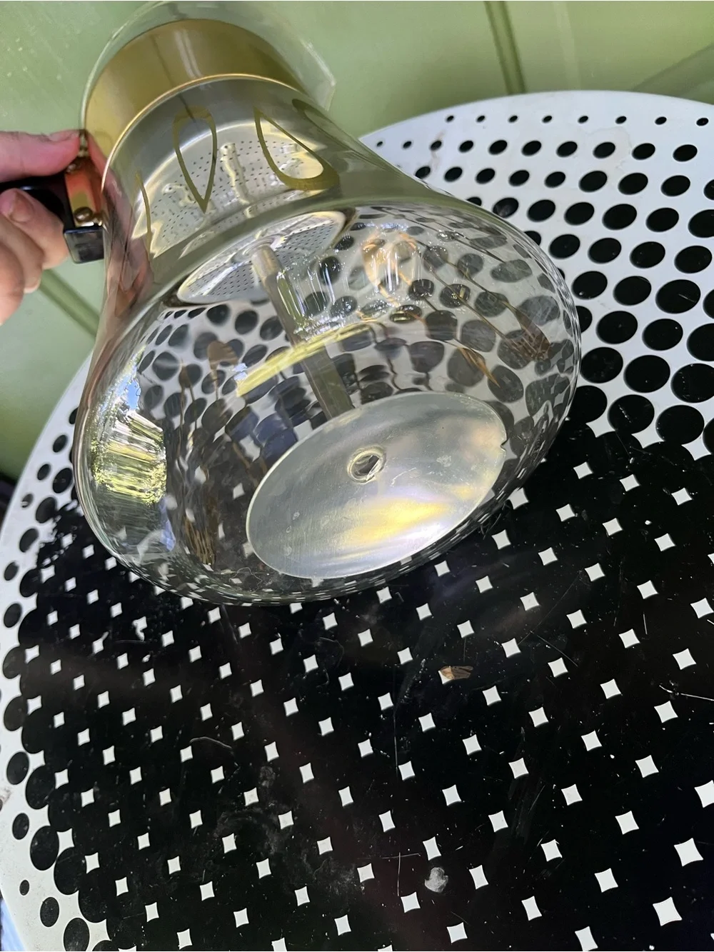 David Douglas flameproof glass percolator mid century
